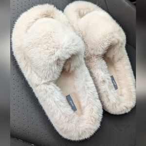 Arie comfy immitation mink slides
